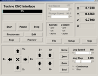 The main window for the servo control software